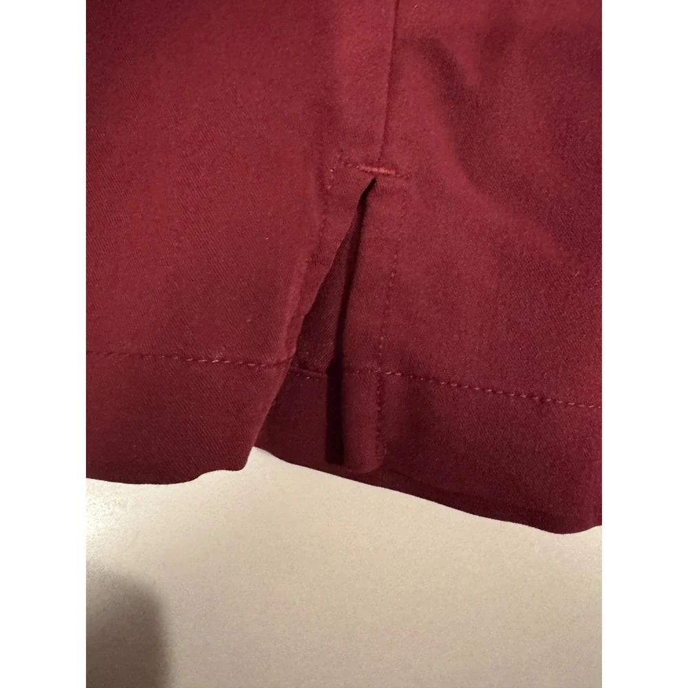 Mandala Burgundy Scrub Set Equa-Tek V-Neck Top 2XL Petite XL Pants Wine Red